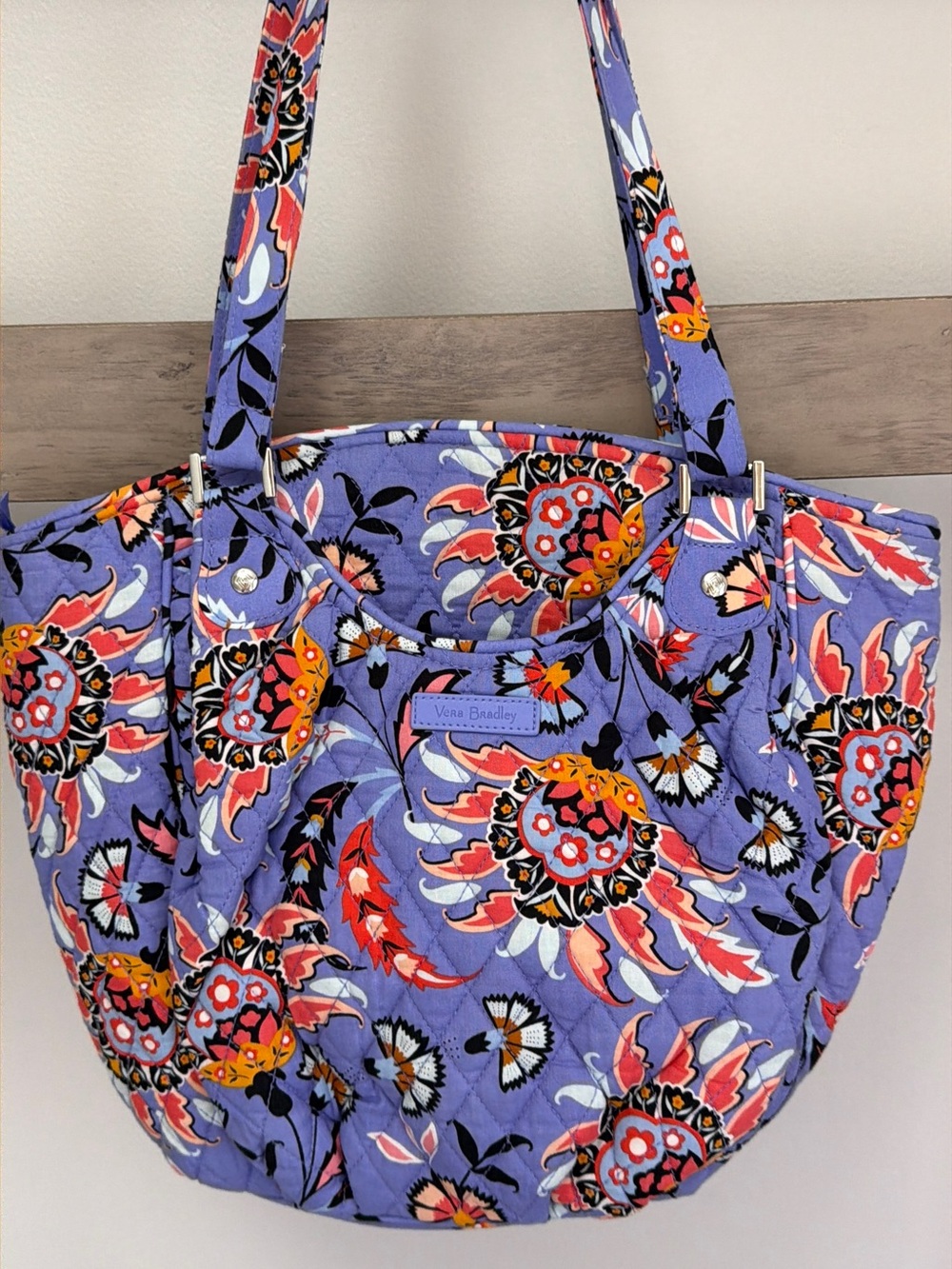 Vera Bradley Purple Floral Quilted Tote medium